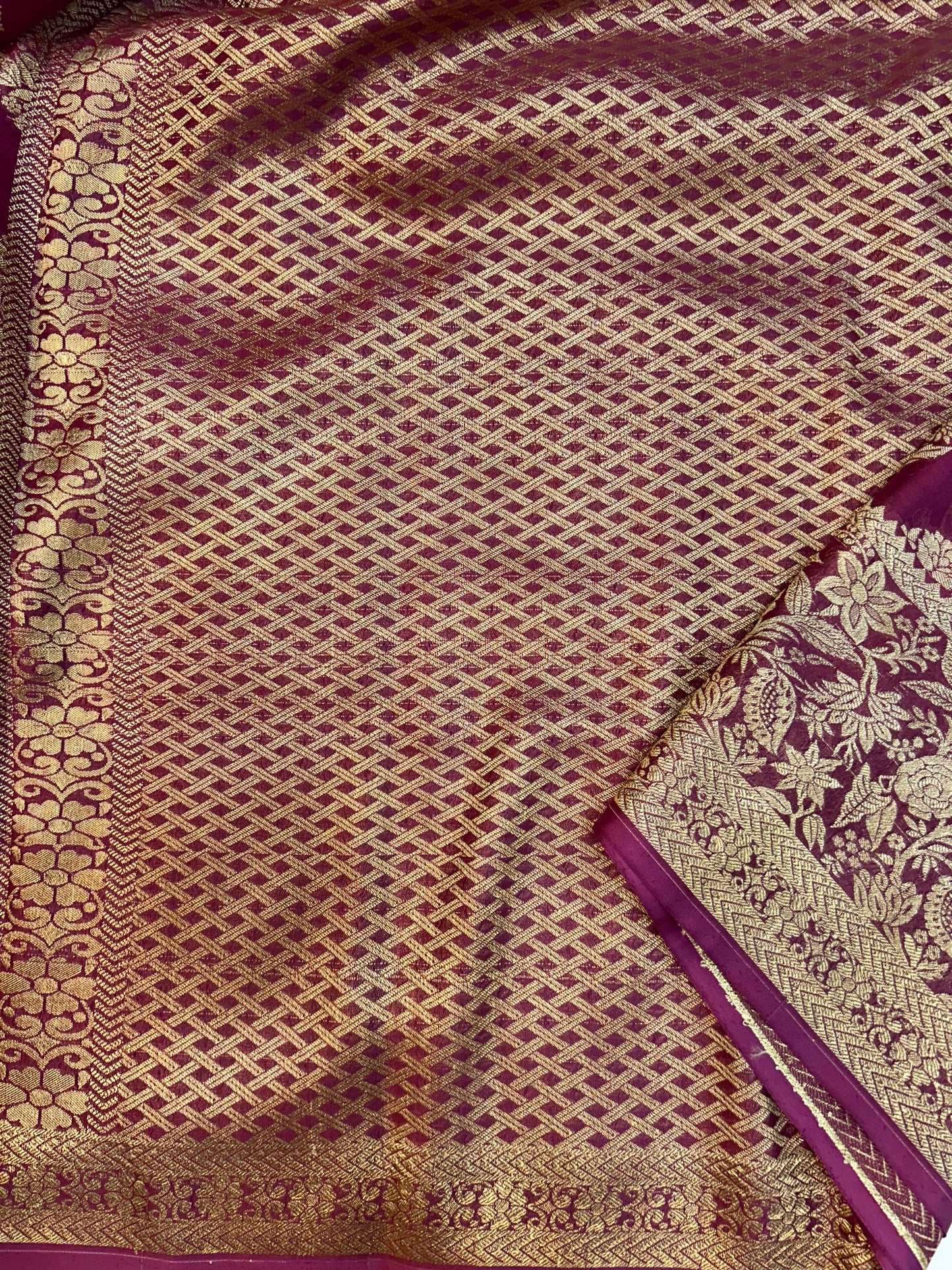 Brocade Mysore silk