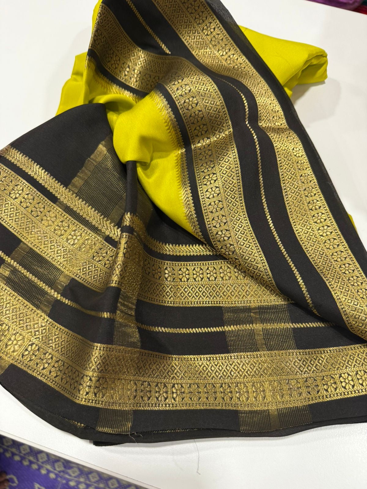 Bentex contrast Mysore silk sarees