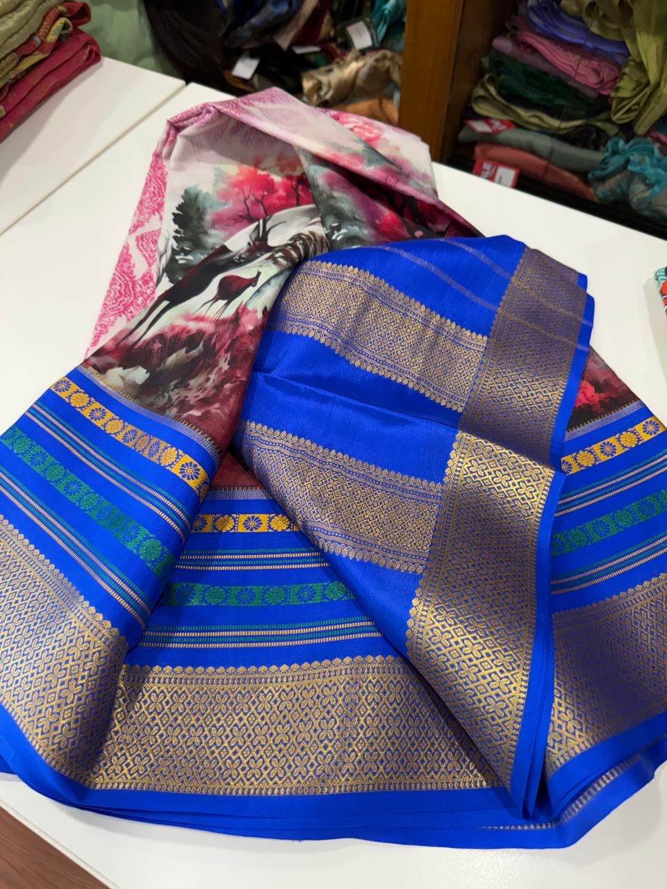 😍Digital print mysore silk sarees 😍