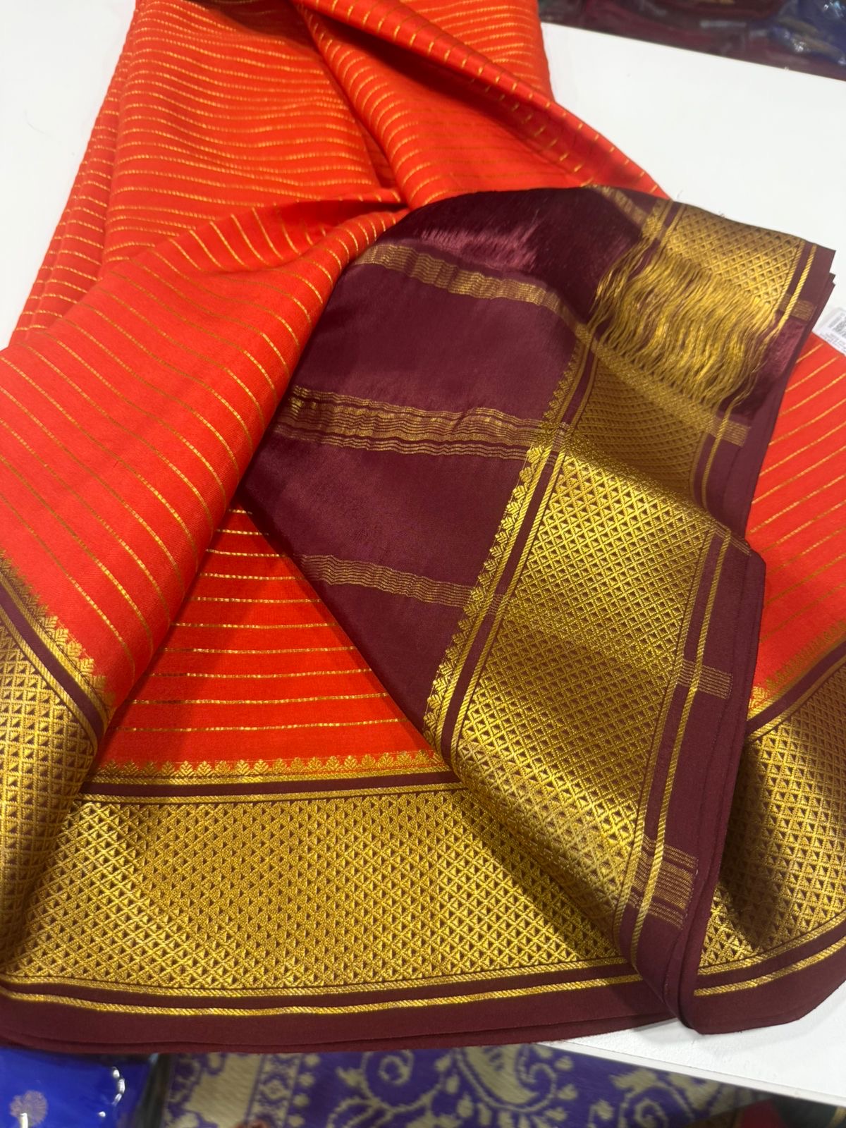 Salari pattern Mysore silk Saress