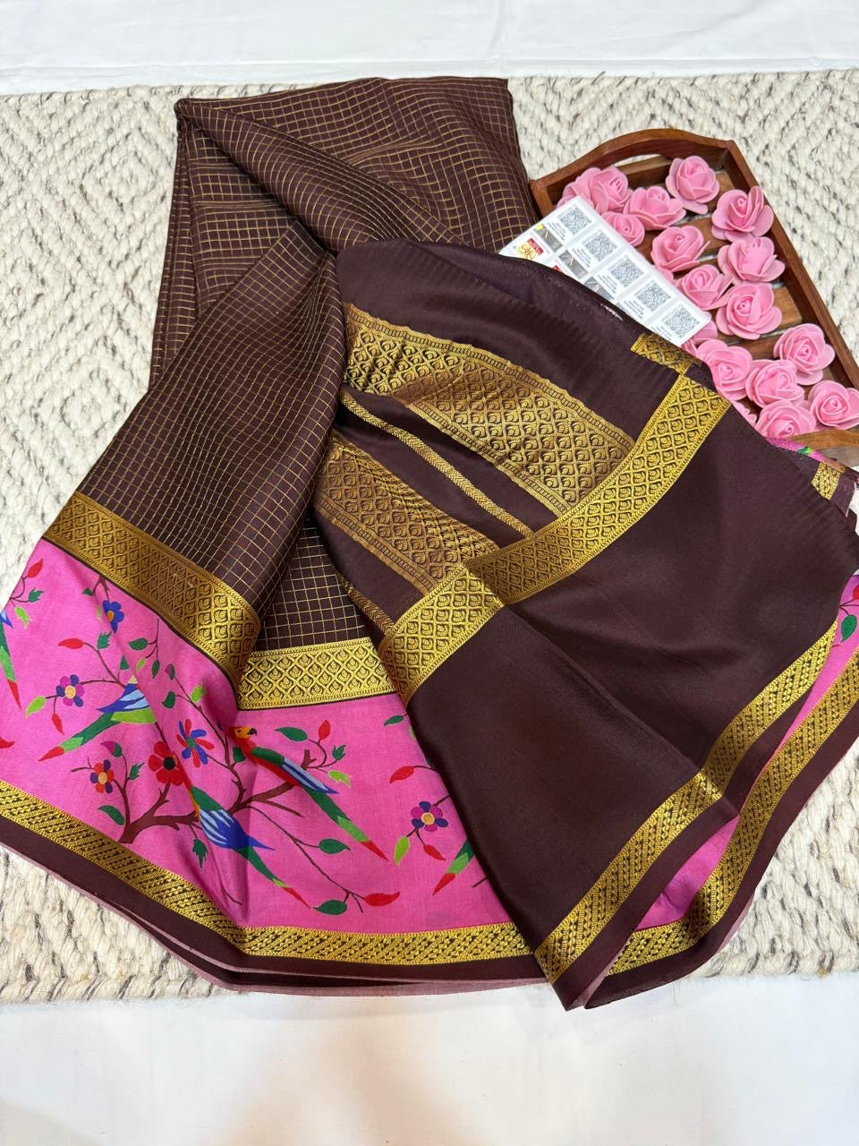 Mysore silk sarees printed pattern