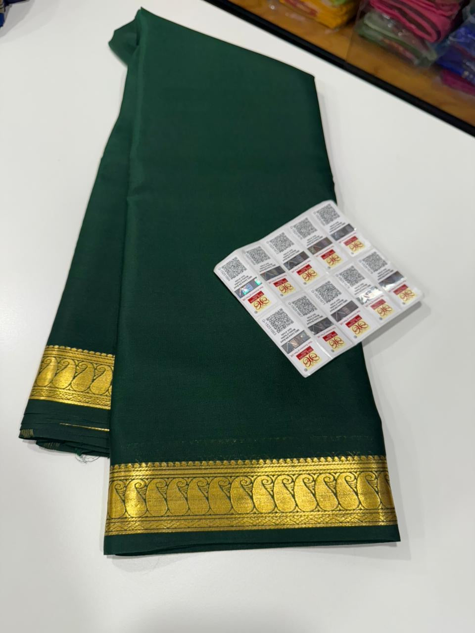 Mysore silk sarees self pattern