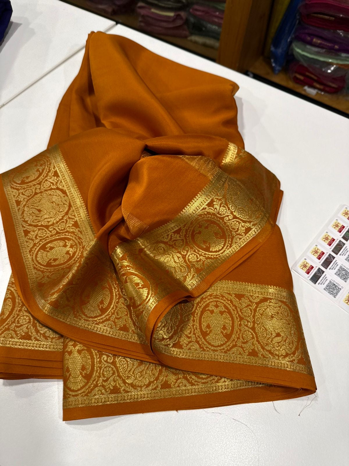 Self pattern Mysore silk Saress