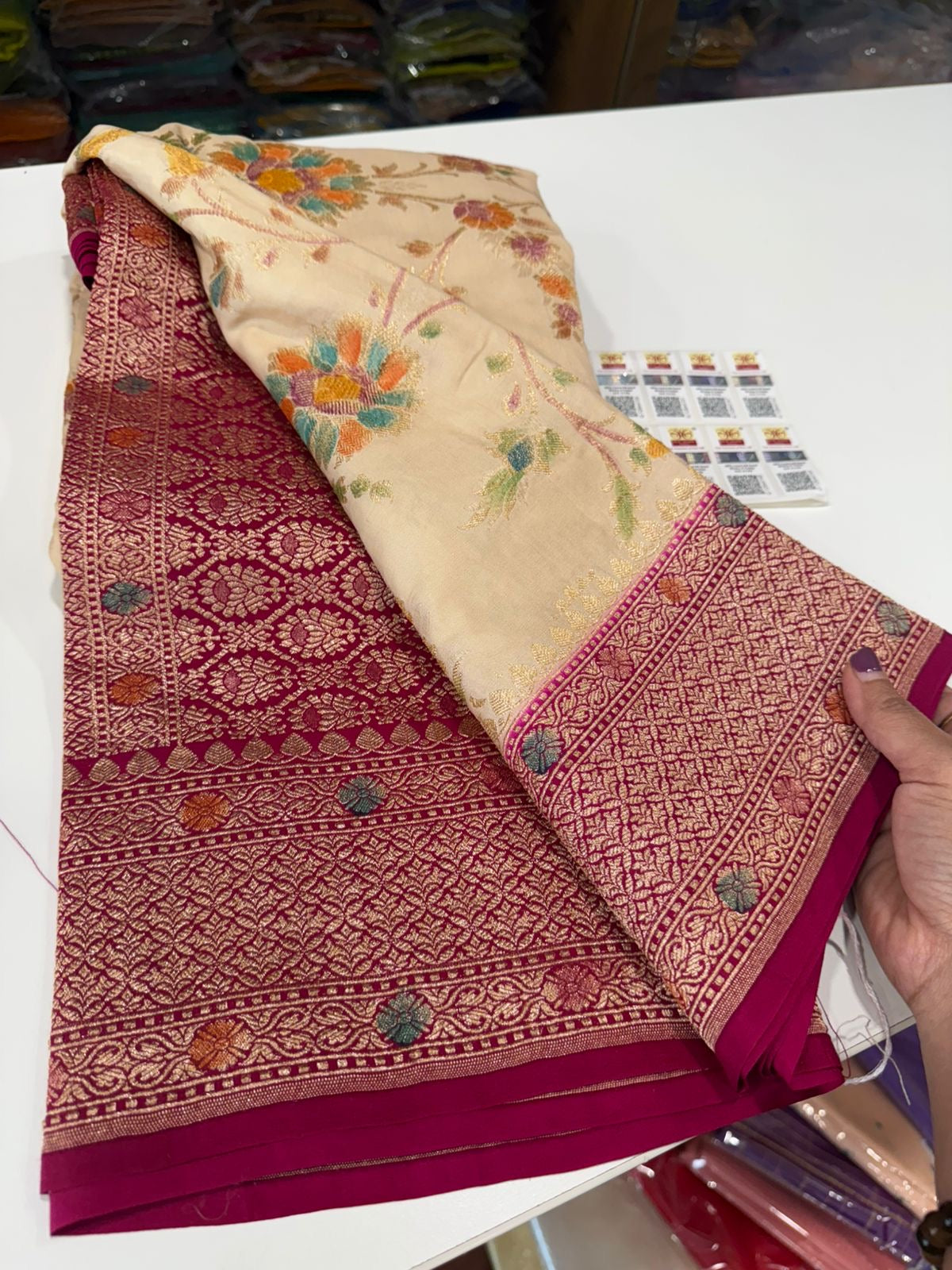 Pure Banarasi moonga silk sarees