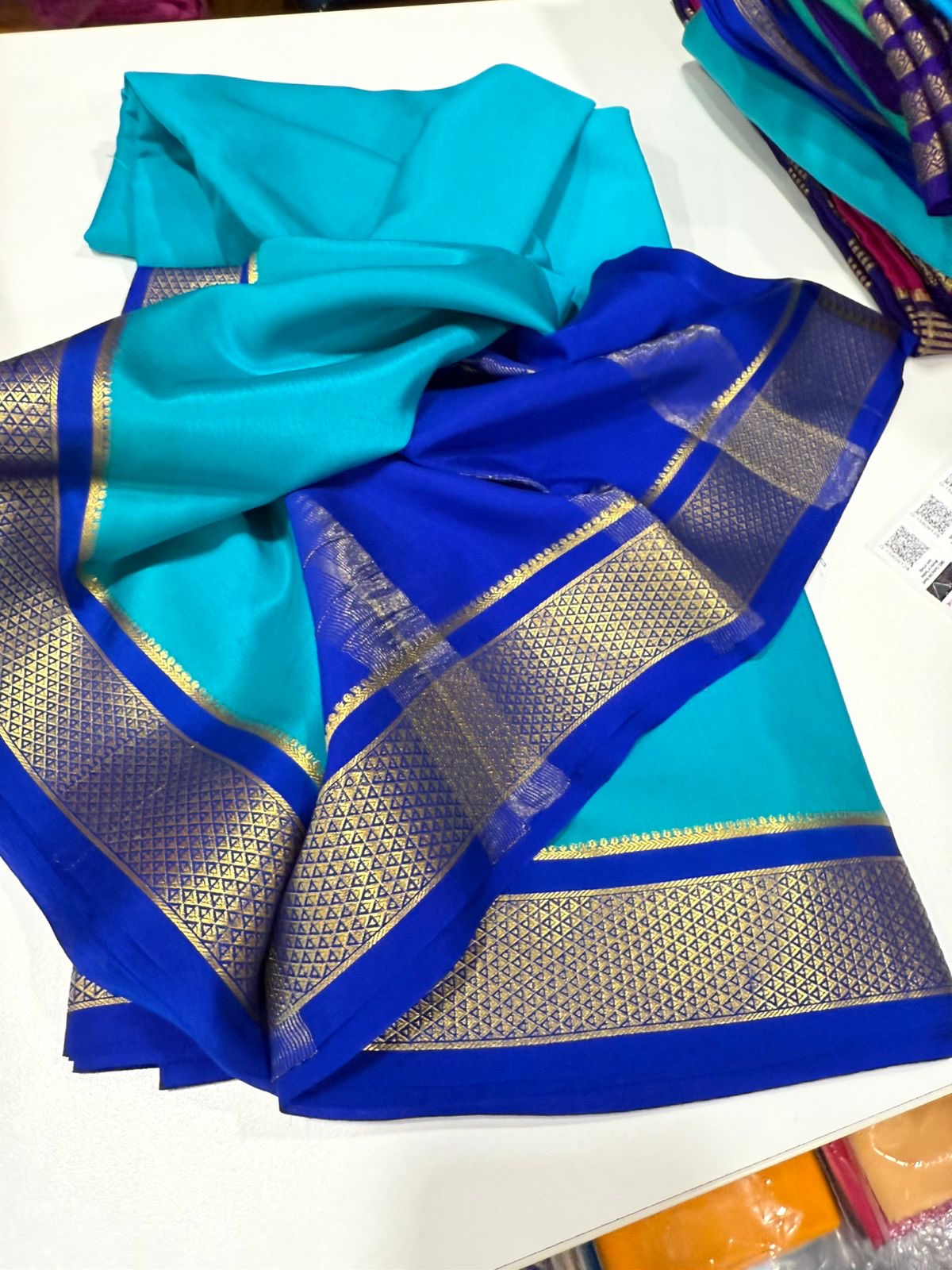 Contrast Mysore silk Saress