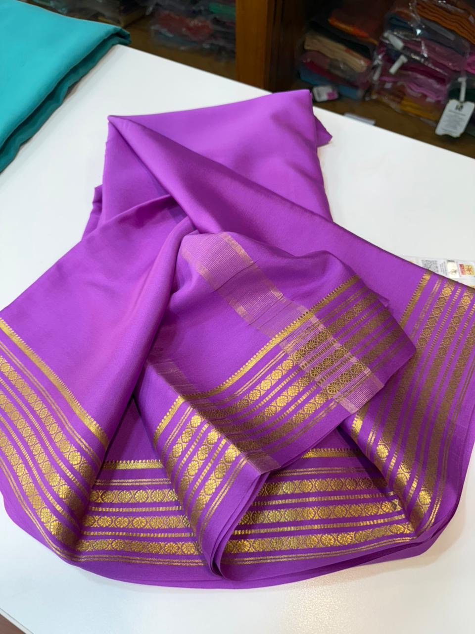 Mysore silk sarees Self pattern
