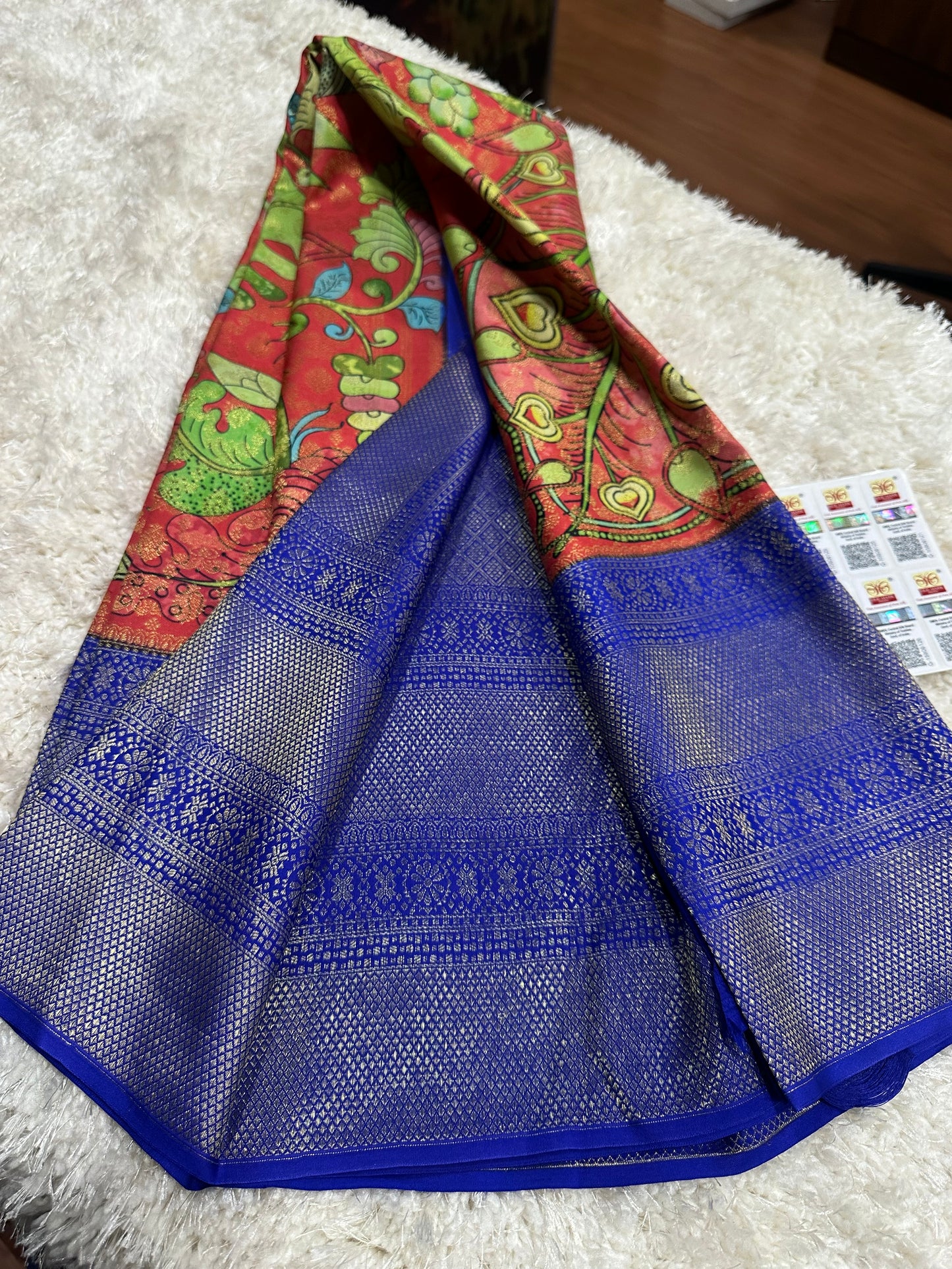 Pure digital print Kanjivaram silk sarees