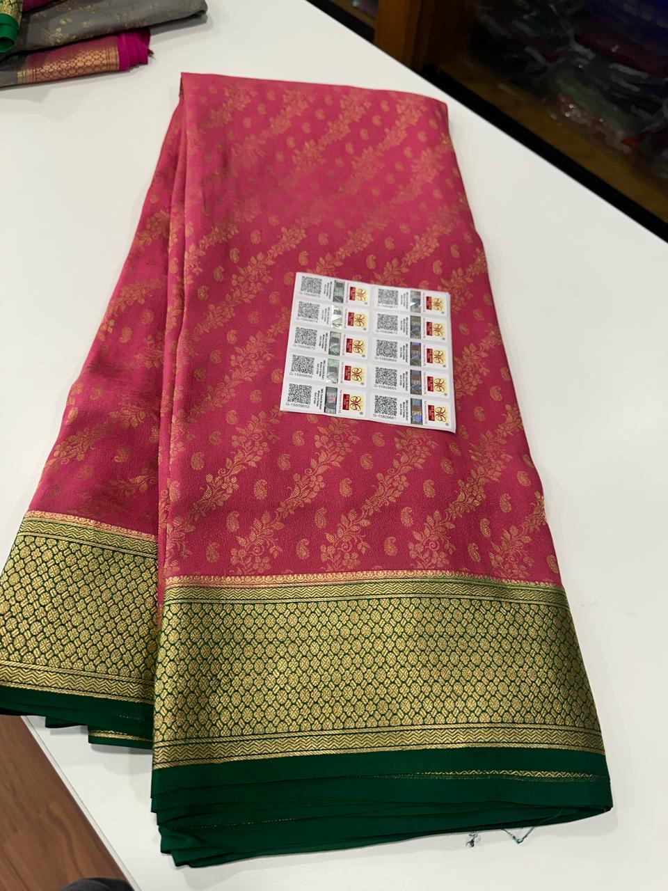 Brocade Mysore silk saree
