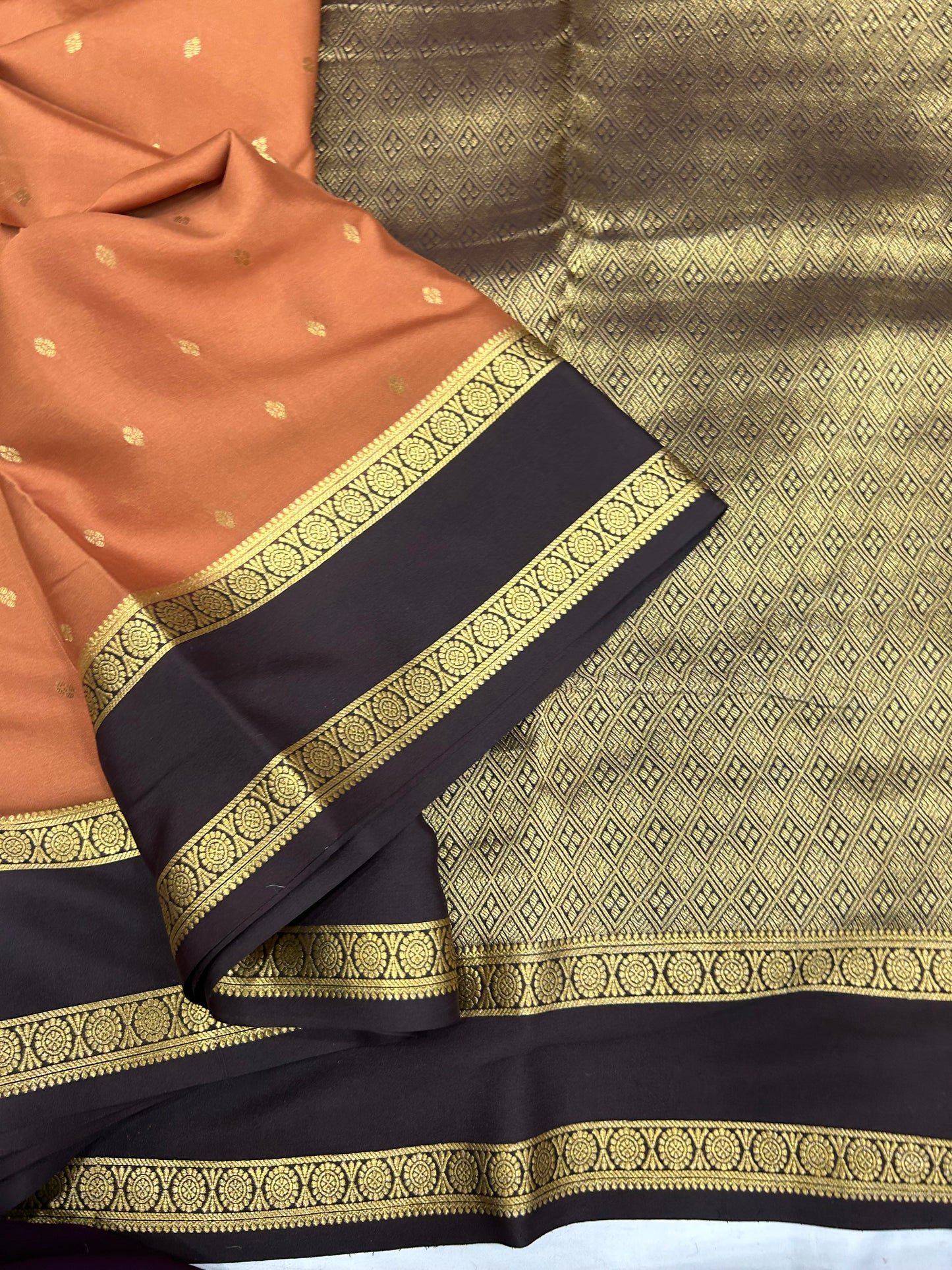 Contrast butta Mysore silk
