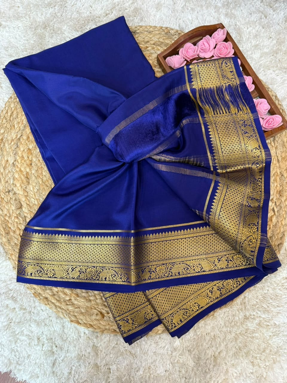 Mysore silk sarees self pattern