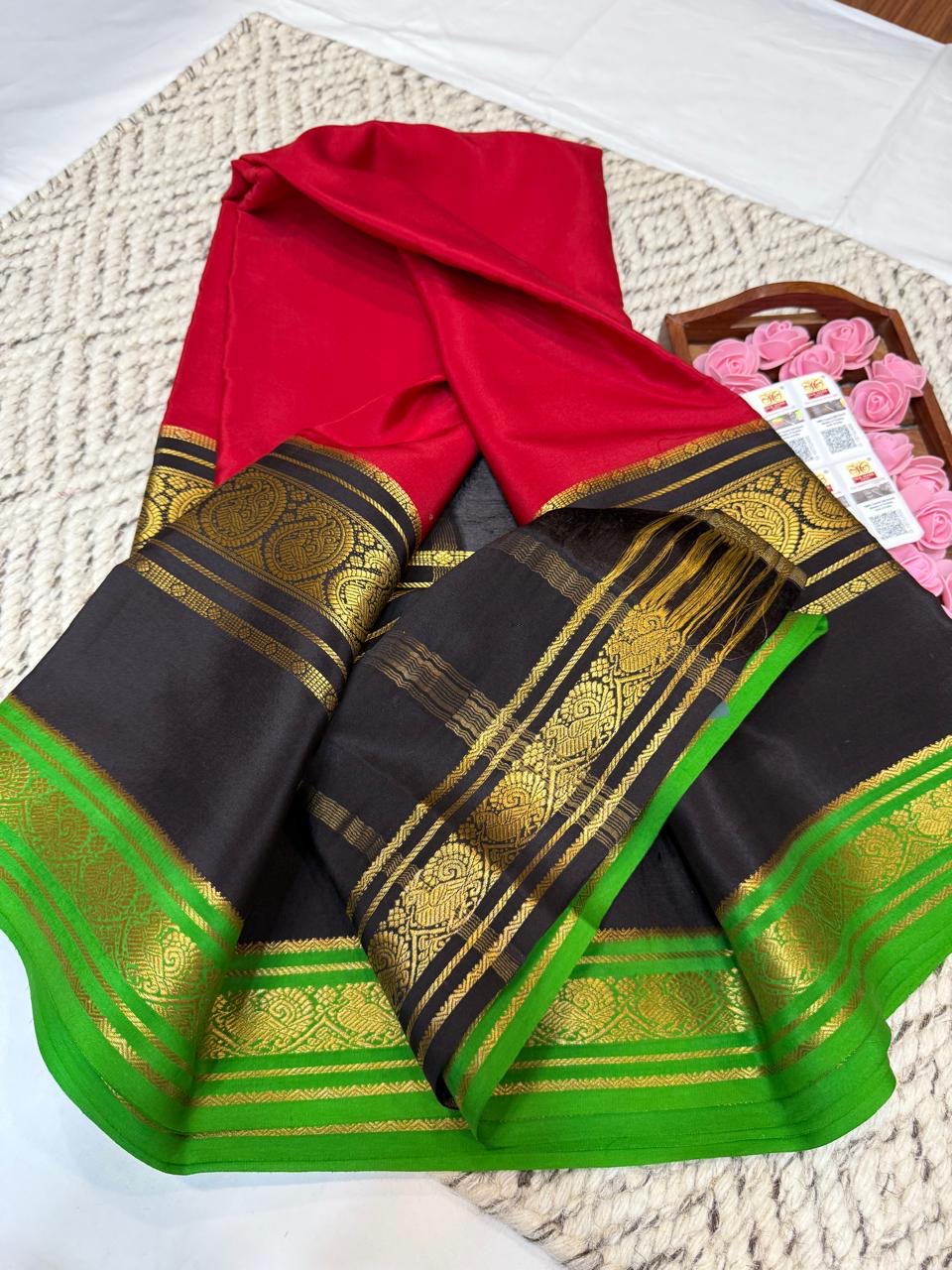 Mysore silk sarees 3D pattern