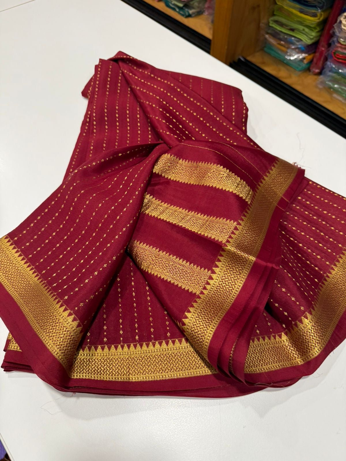Mysore silk saree self pattern