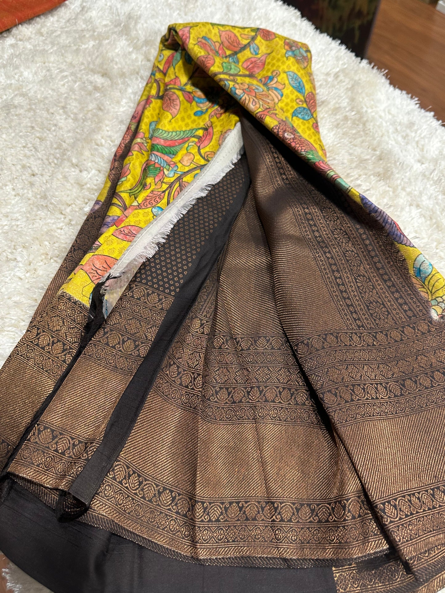 Pure digital print Kanjivaram silk sarees