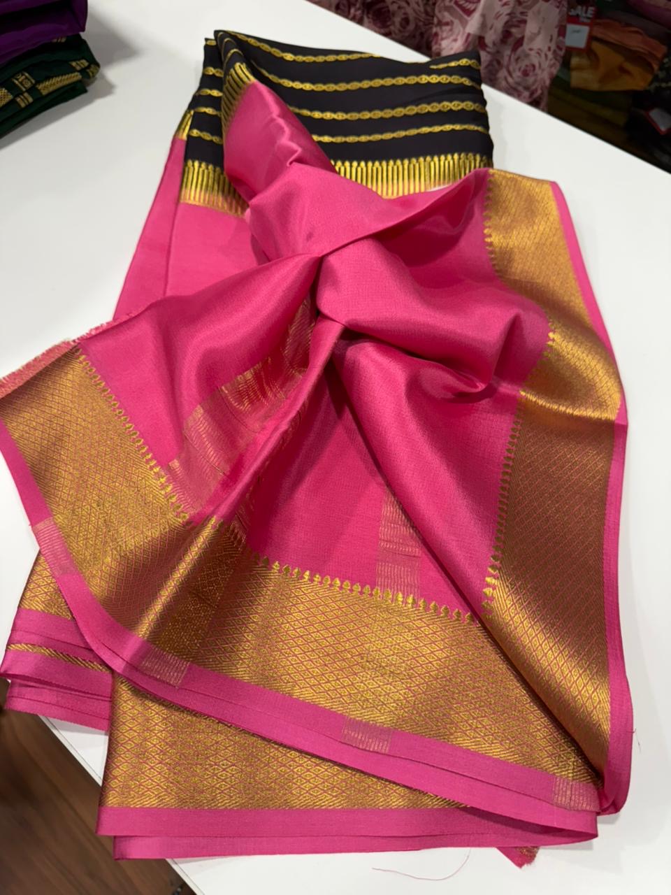 Mysore silk Saress with beautiful colors combination