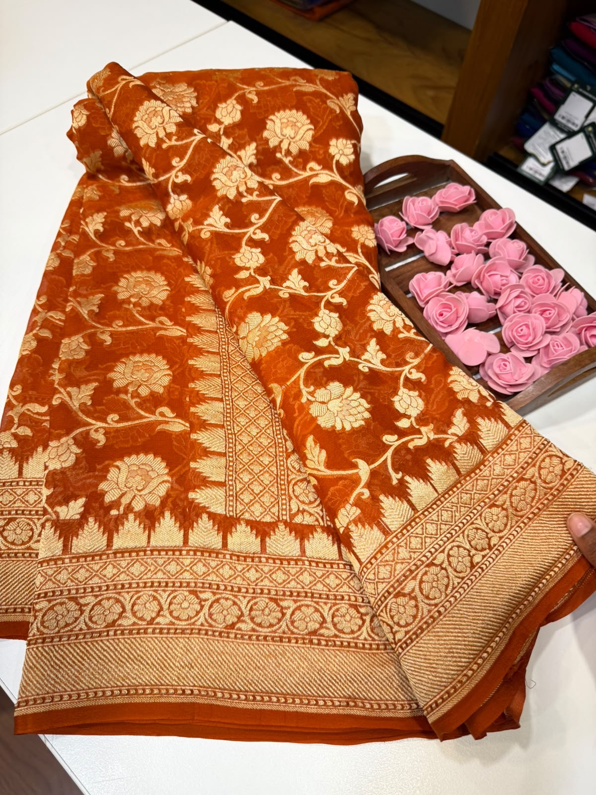 Khaddi Georgette sarees