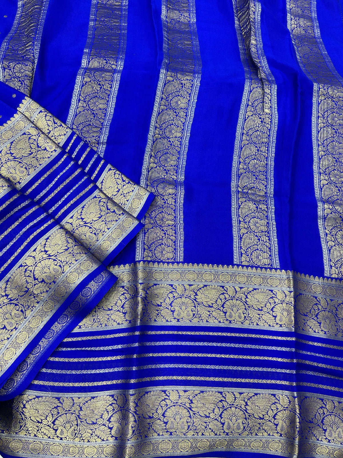 Mysore silk self butta