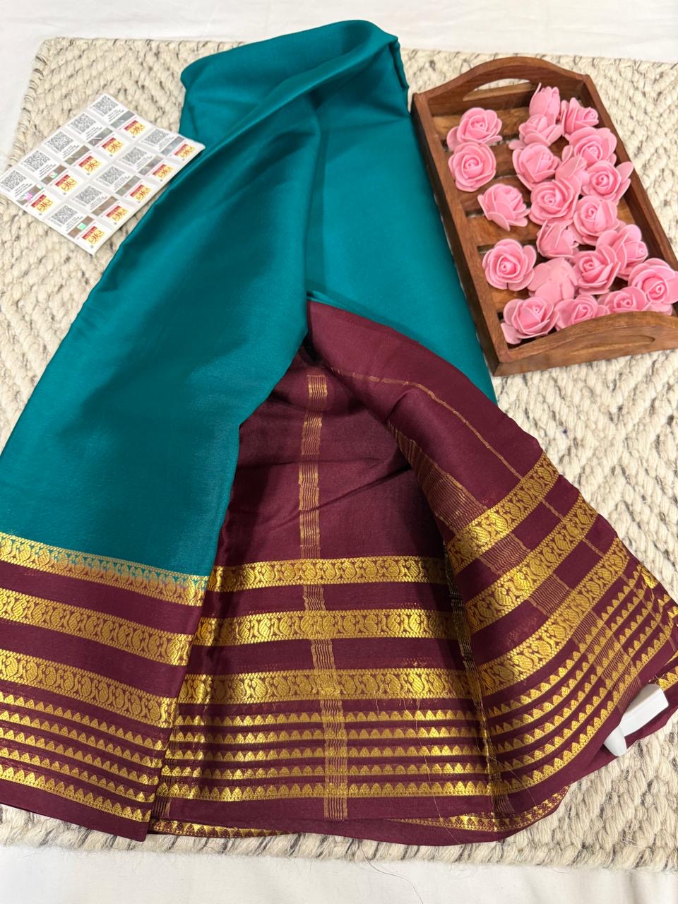Mysore silk sarees light weight pattern