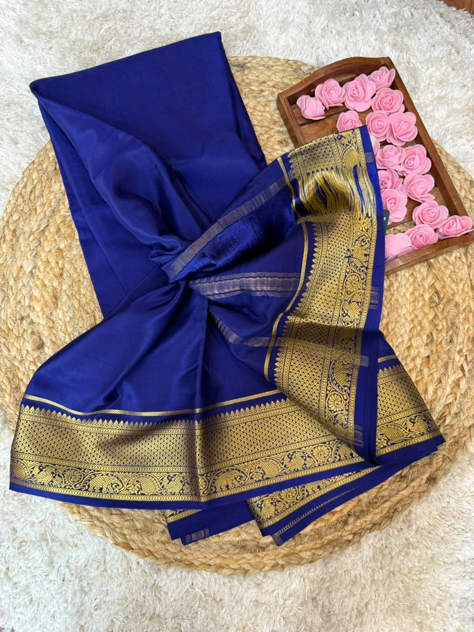 Mysore silk sarees self pattern