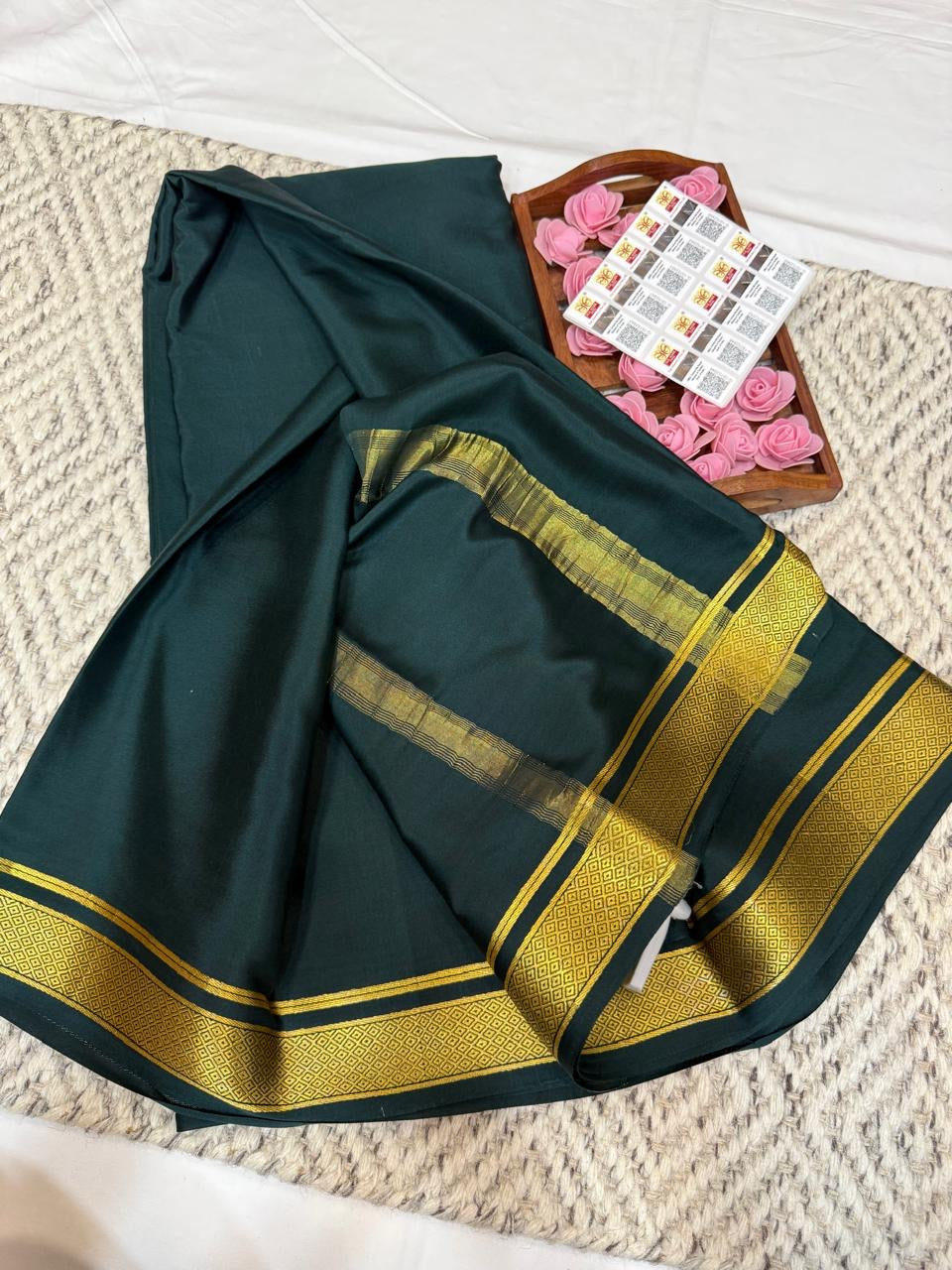 Mysore silk sarees self pattern
