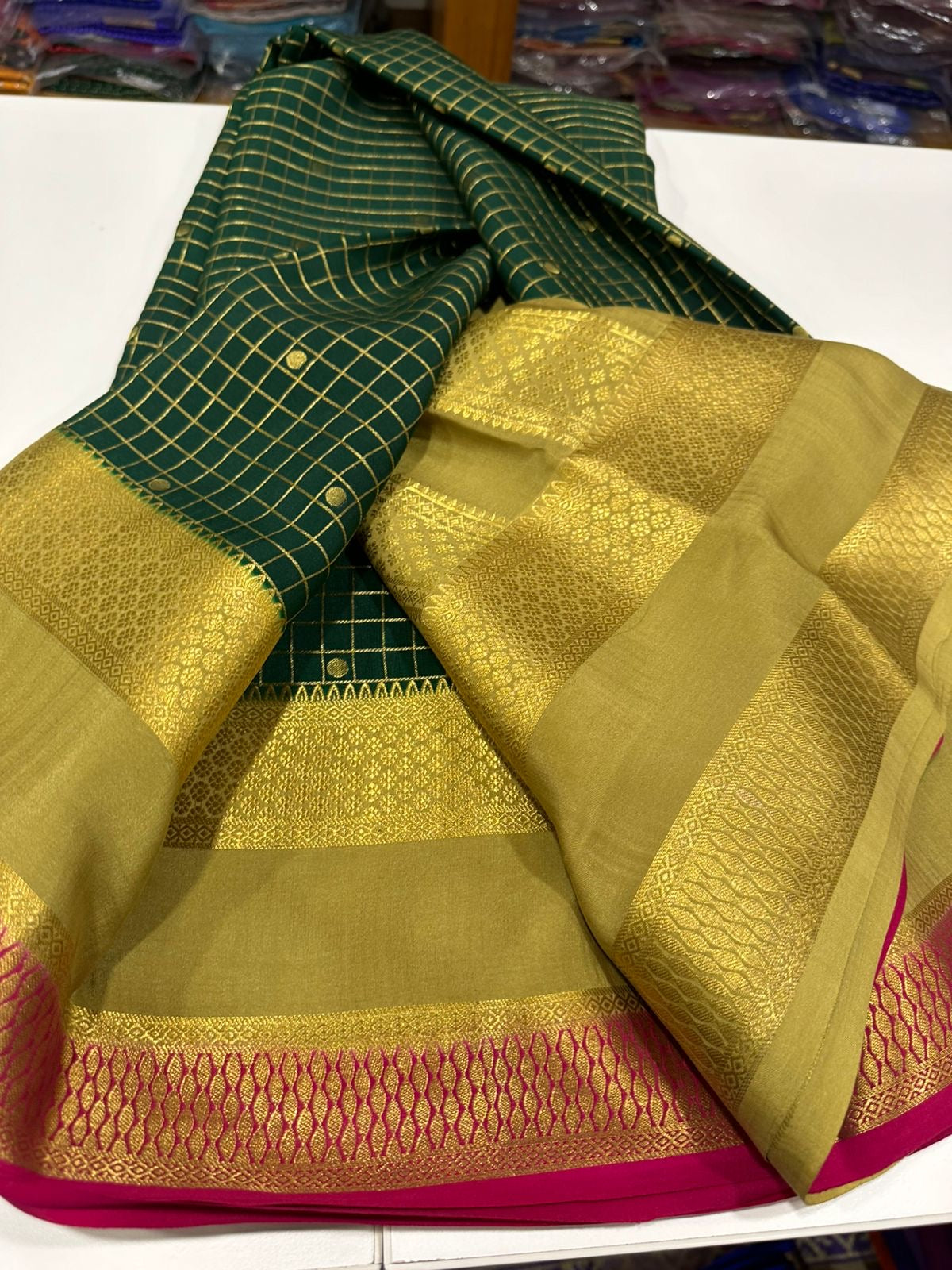 All over sarees zari weaving pattern