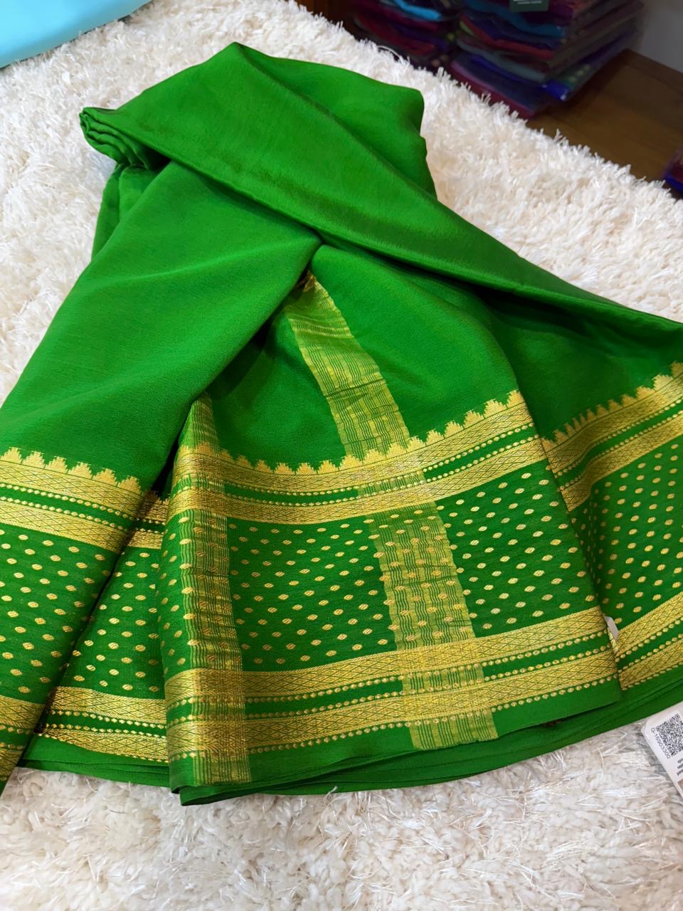 Mysore silk sarees self pattern