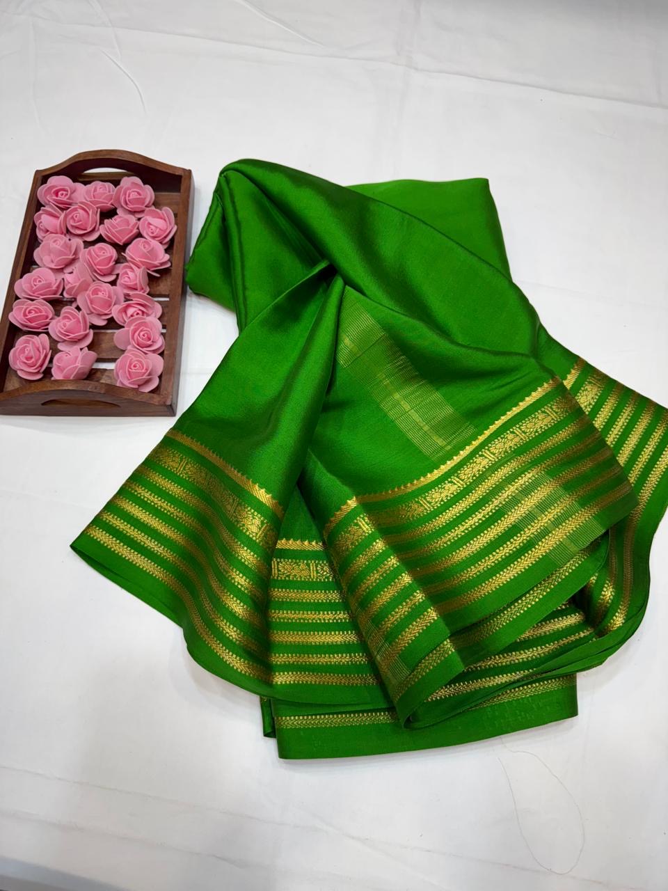 Mysore silk sarees self pattern