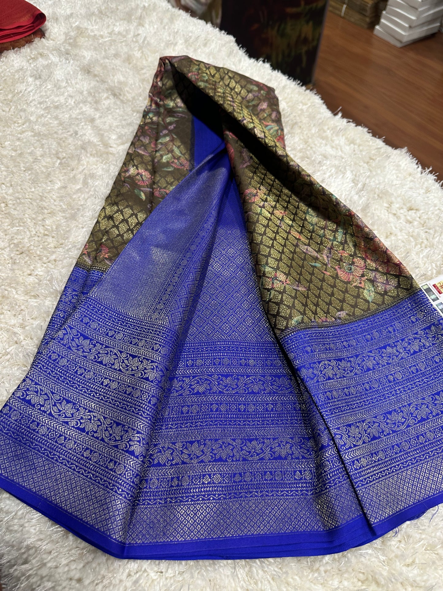 Pure digital print Kanjivaram silk sarees