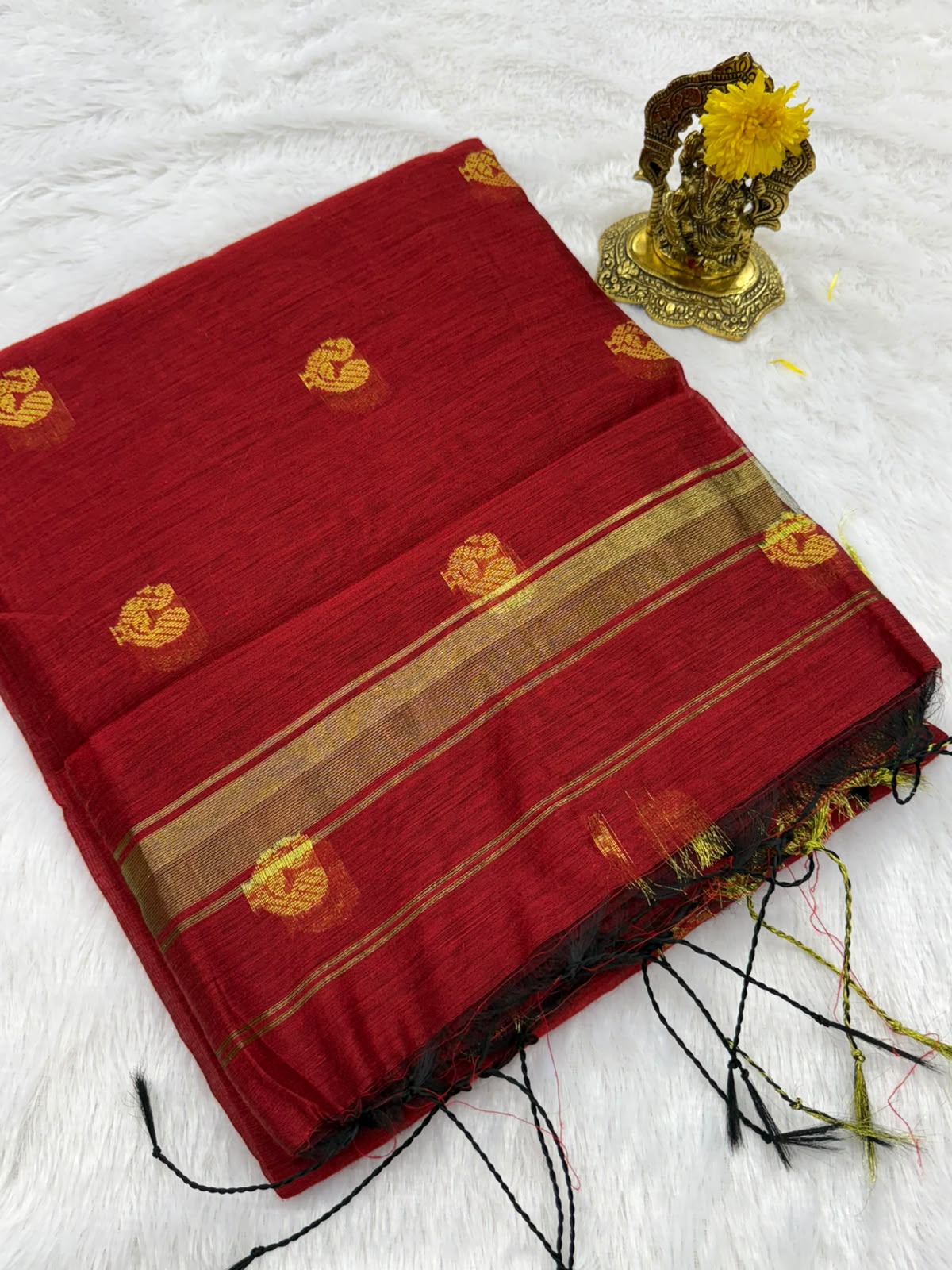 Peacock butta fancy saree