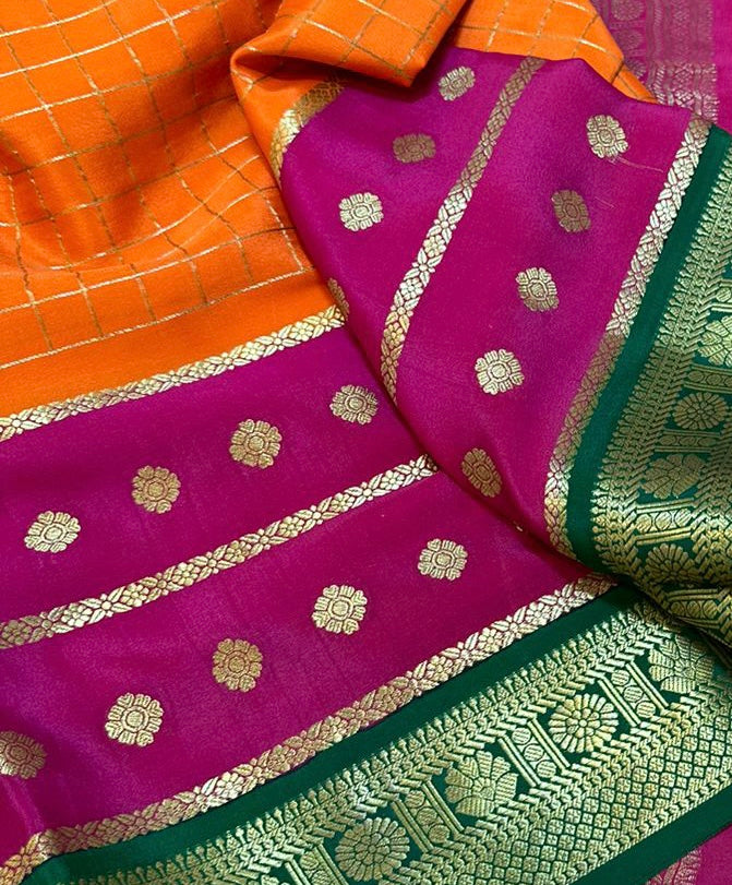 Tricolour Mysore Silk Sri Chamundi Silks Tricolour Mysore Silk Sri Chamundi Silks
