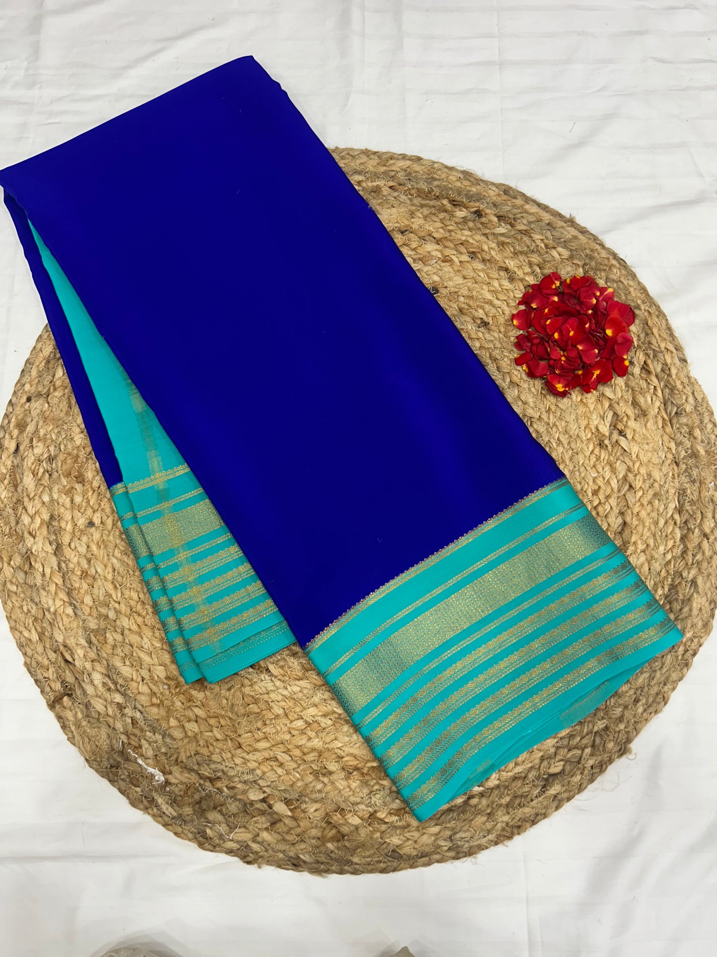 Gold lace Mysore silk