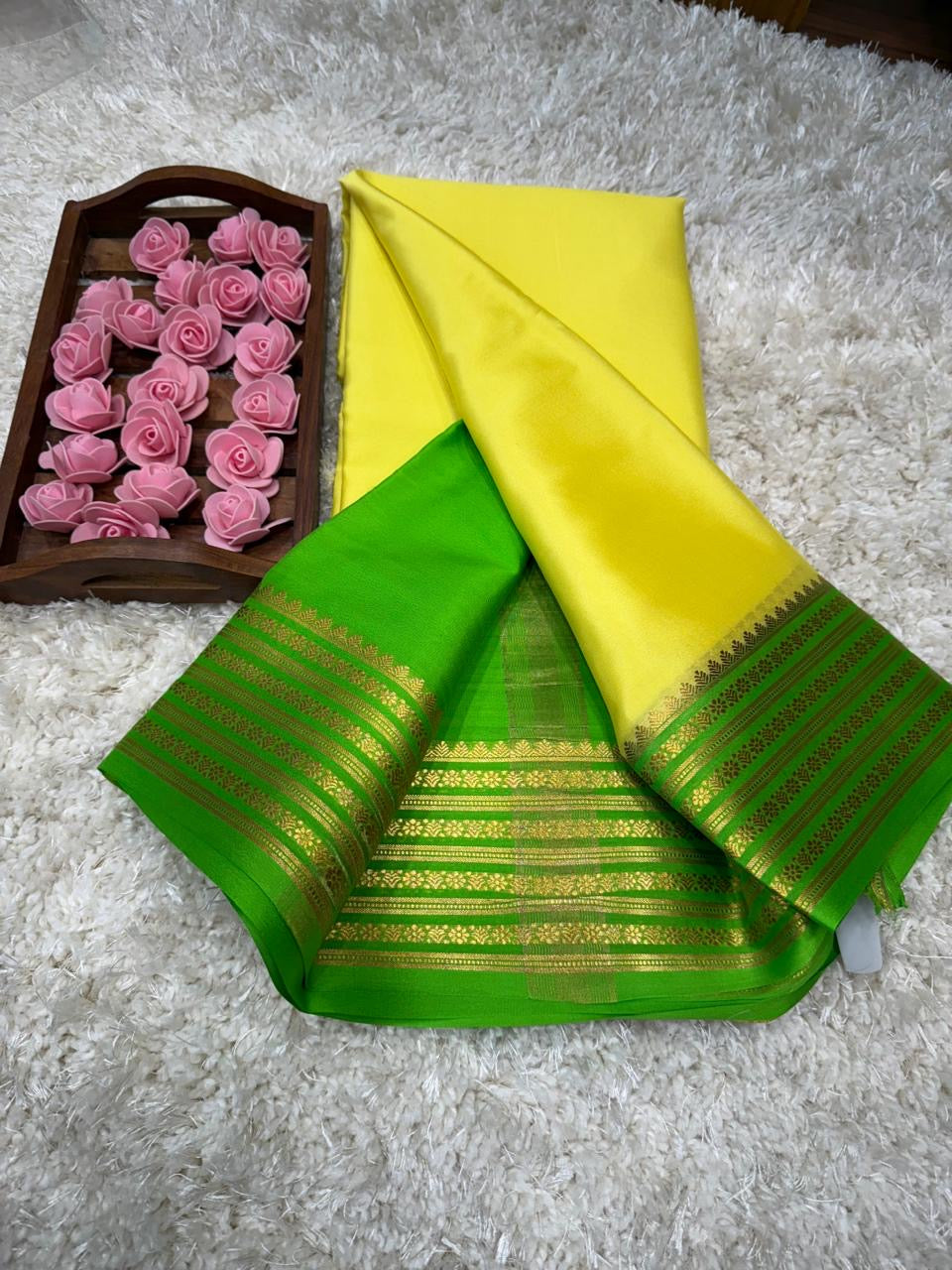Mysore silk sarees light weight pattern