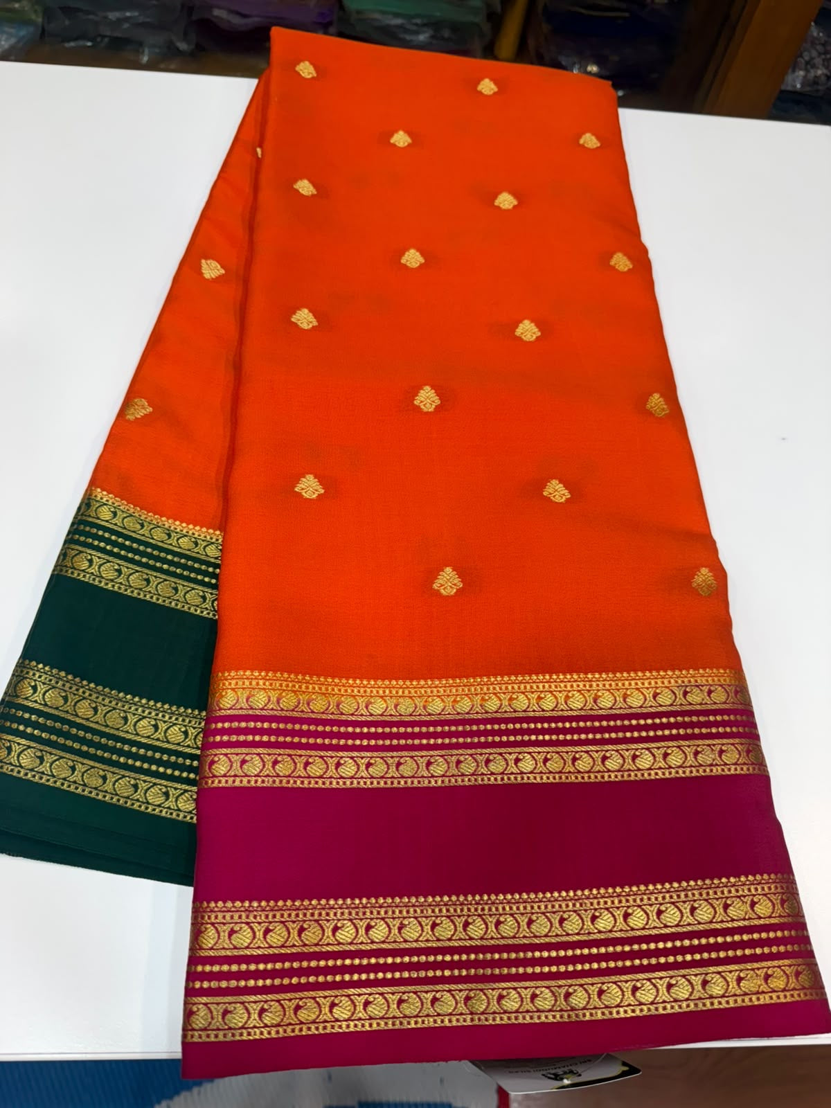 Mysore silk sarees 3D pattern