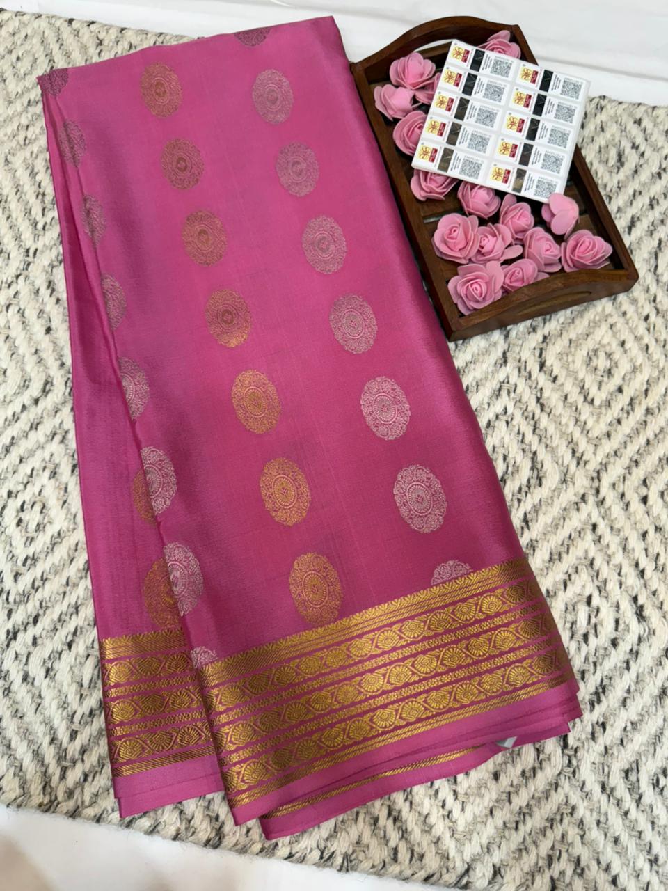 Mysore silk sarees Butta pattern