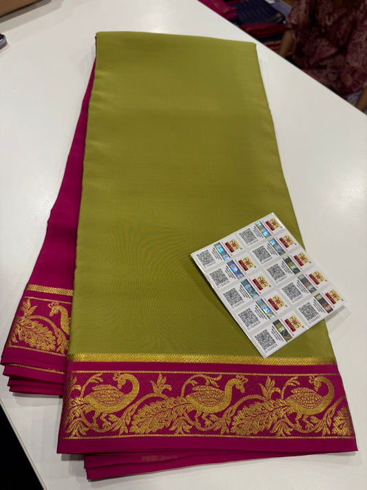 Gold lace Mysore silk Saress