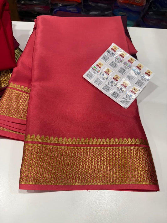 Mysore silk sarees self pattern
