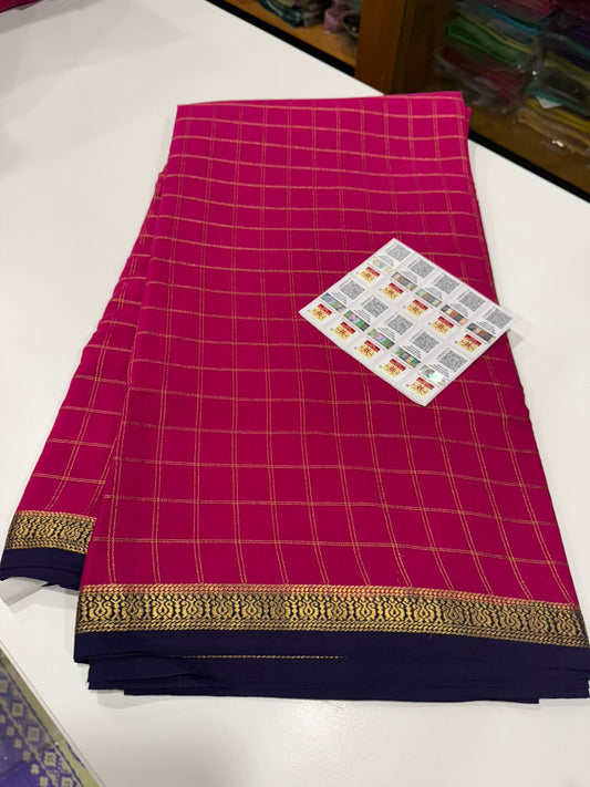 Pure zari Mysore silk saree