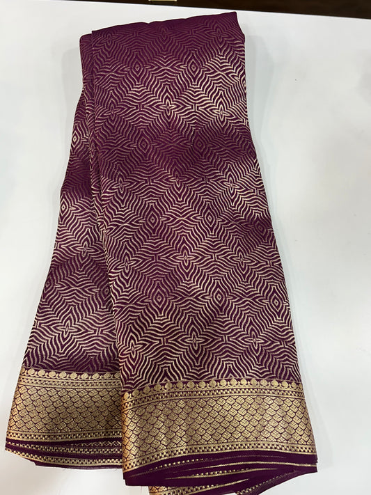 Brocade Mysore silk