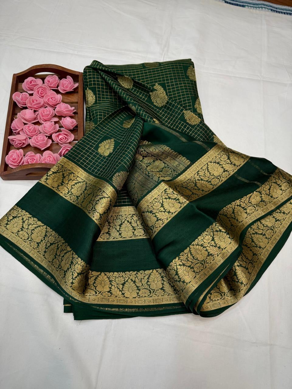 Mysore silk sarees self pattern