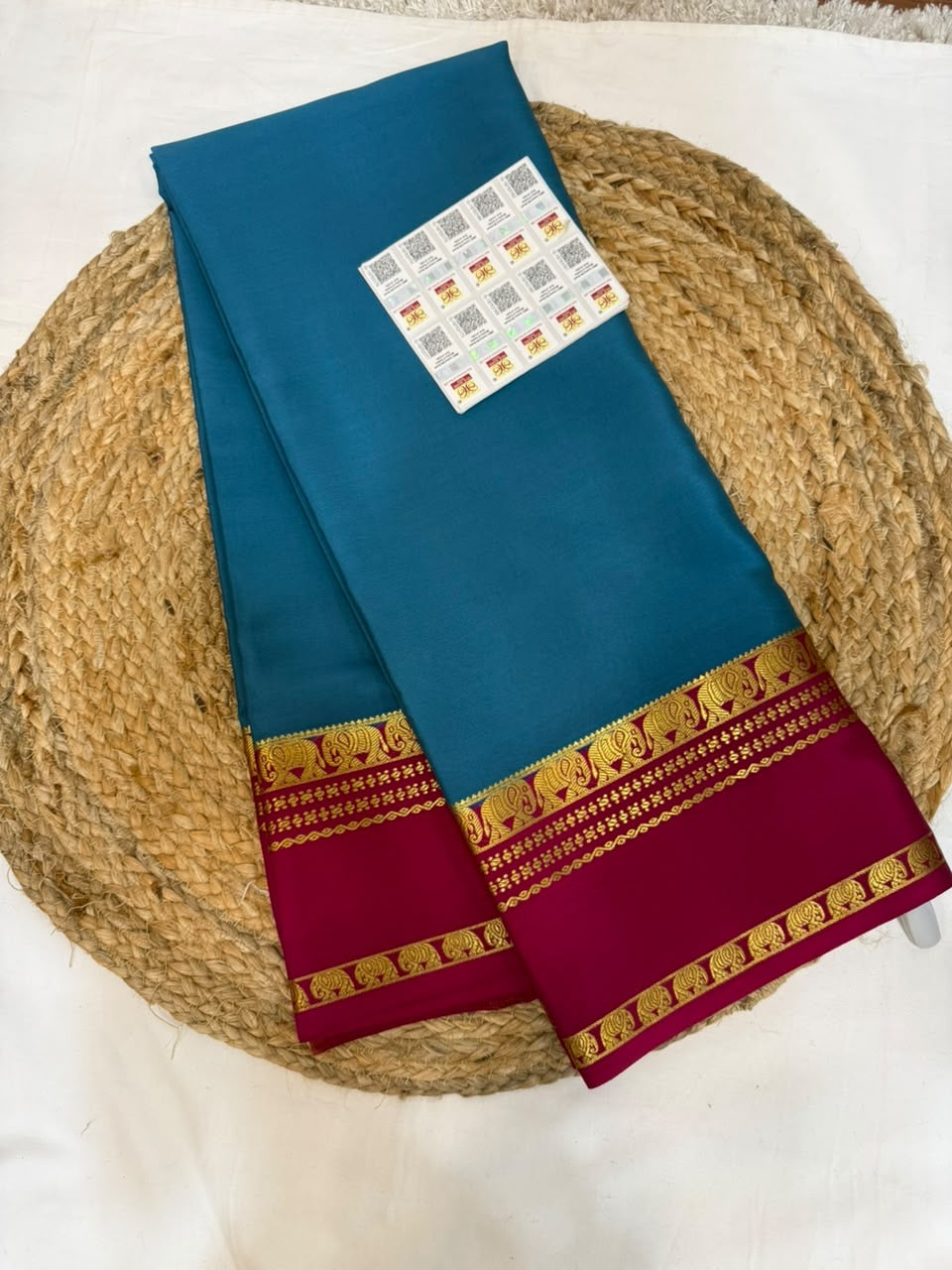 Mysore silk sarees contrast pattern