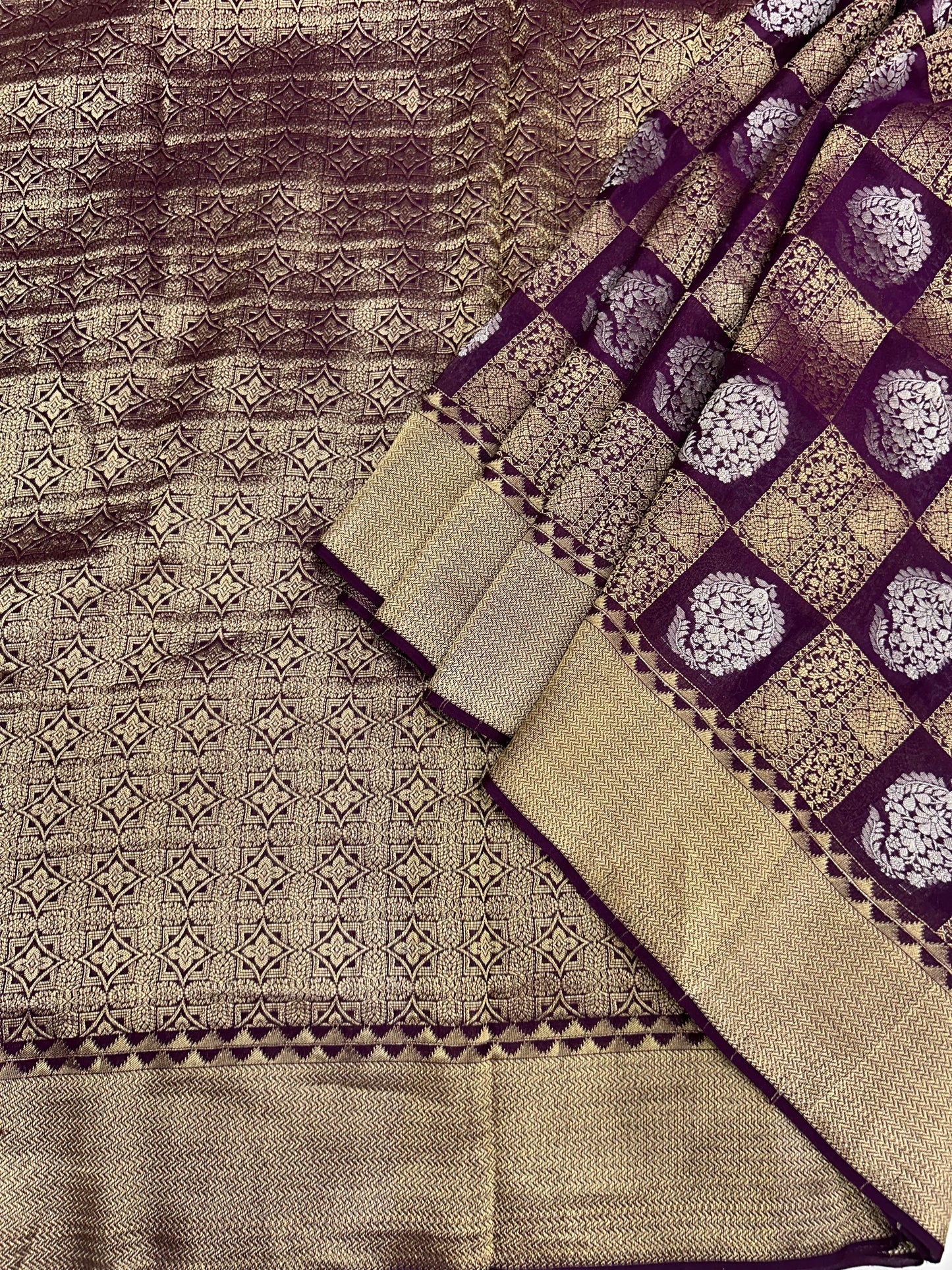 Banarasi brocade Mysore silk