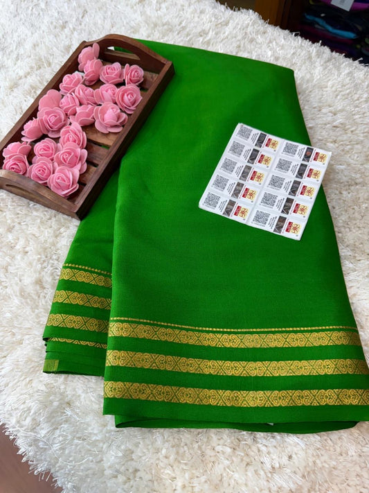 Mysore silk sarees self pattern