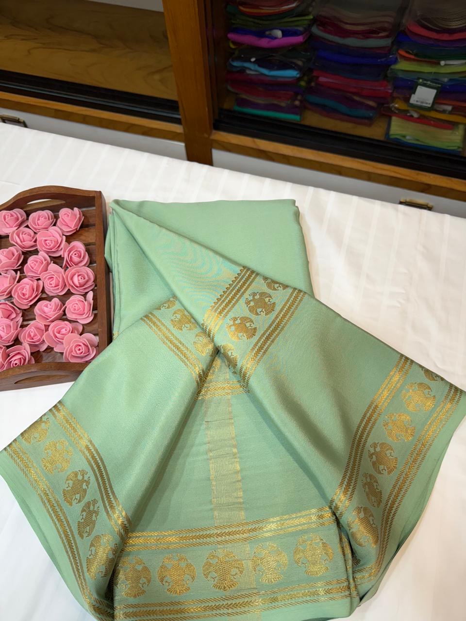 Mysore silk sarees self pattern