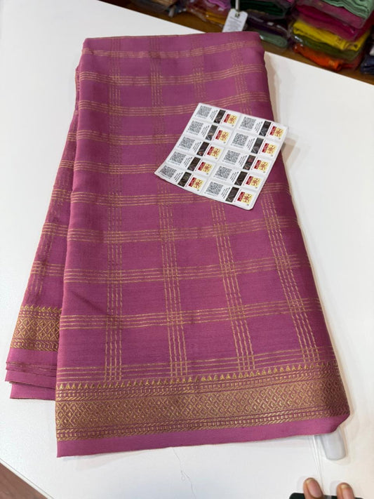 Mysore silk sarees multi check pattern