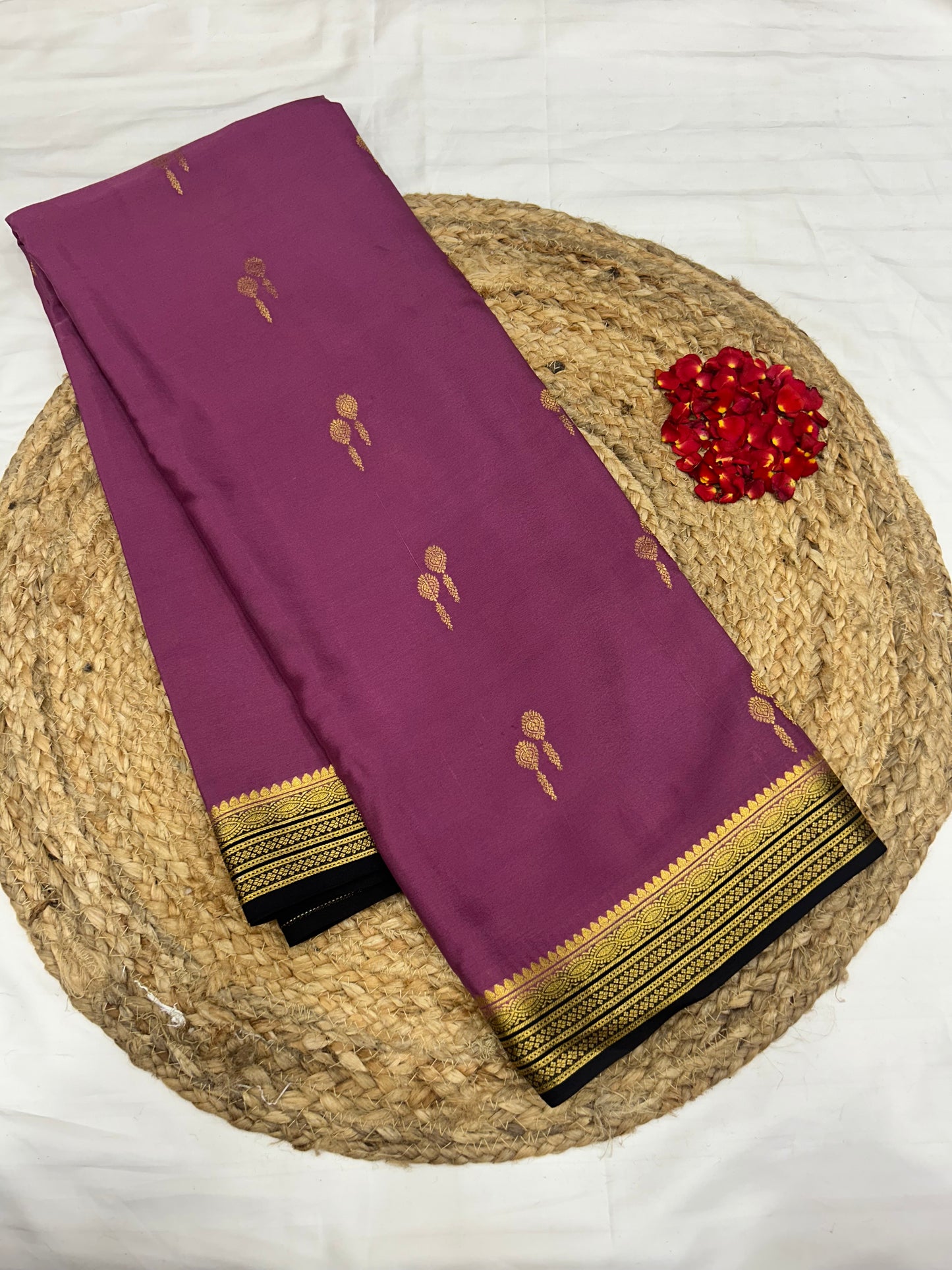 Mysore silk contrast butta