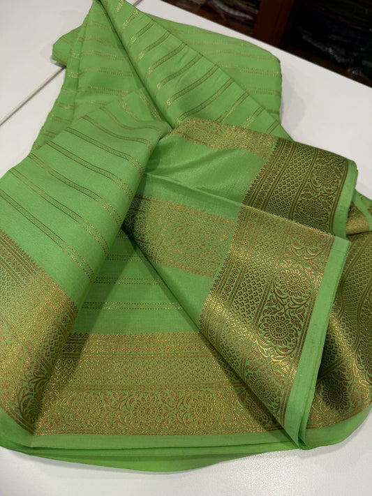 😍All over saree zari consumption with beautiful color combination 😍