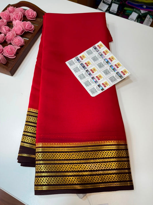 Mysore silk sarees light weight pattern