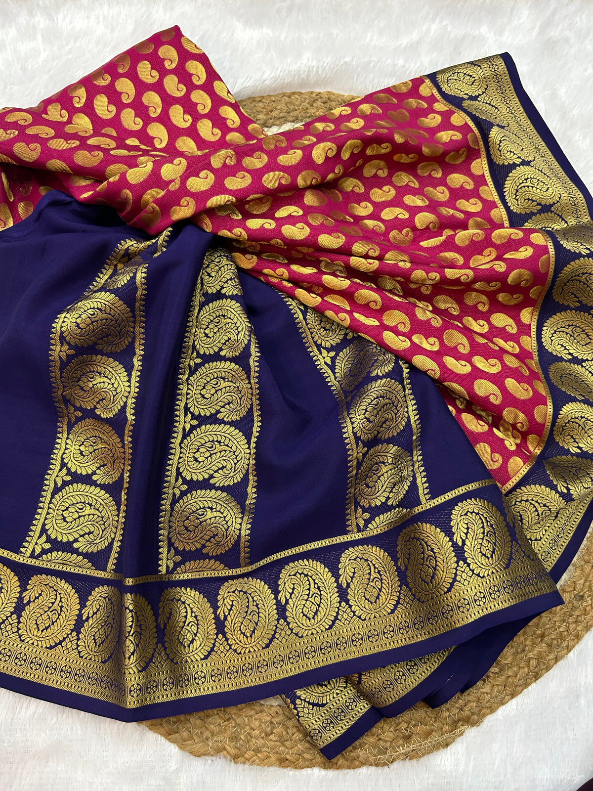 Mysore silk partly pallu