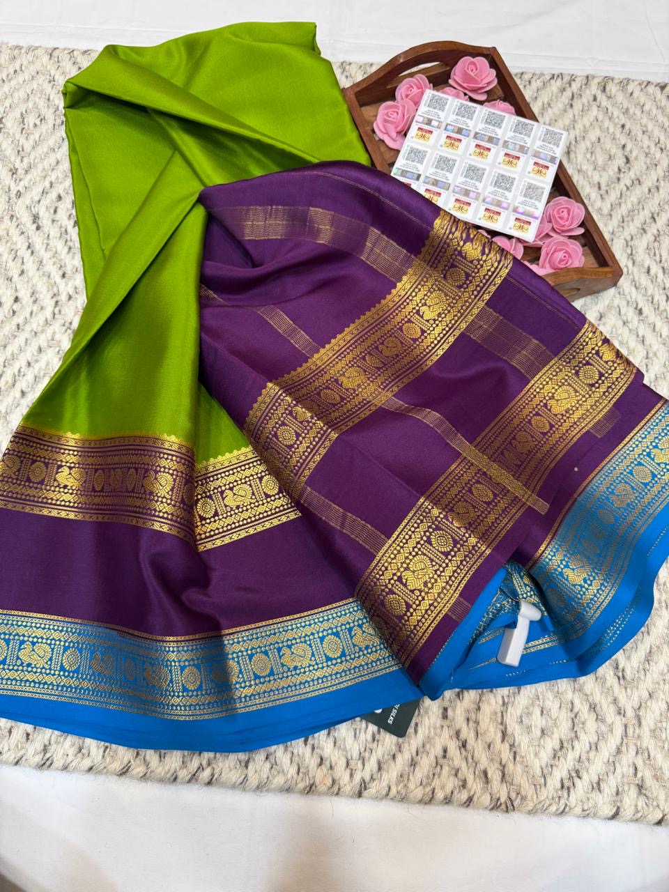 Mysore silk sarees 3D pattern