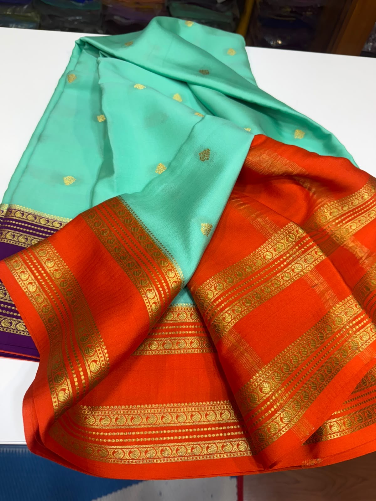 Mysore silk sarees 3D pattern