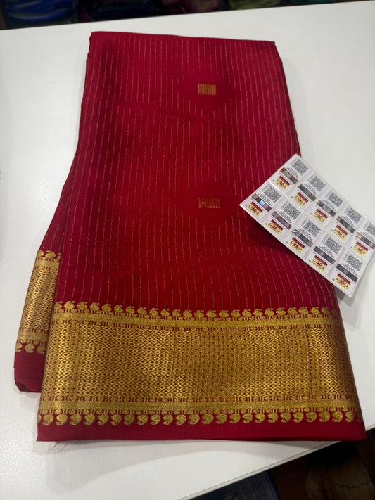 Excluive pattern mysore silk sarees with elegant color combinations